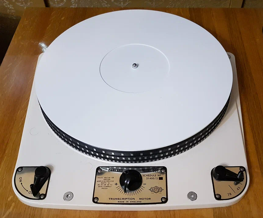 High Quality Plattentellerauflage 12'' 30.48mm Acryl 3mm Weiß Tellermatte -NEW-1