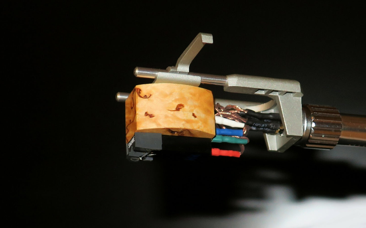 Custom-Made Wood Body for SHURE M44 Series Cartridge Holzgehäuse Karelian Birch1