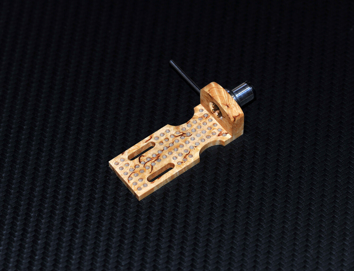 Custom-made Headshell made of Karelian Birch / for SME / Ortofon / Technics etc.2
