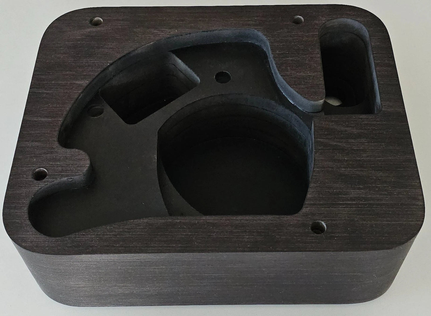 Custom-Made Plinth for Thorens TD124 made of High Fidelity MDF & Black Oak Veneer