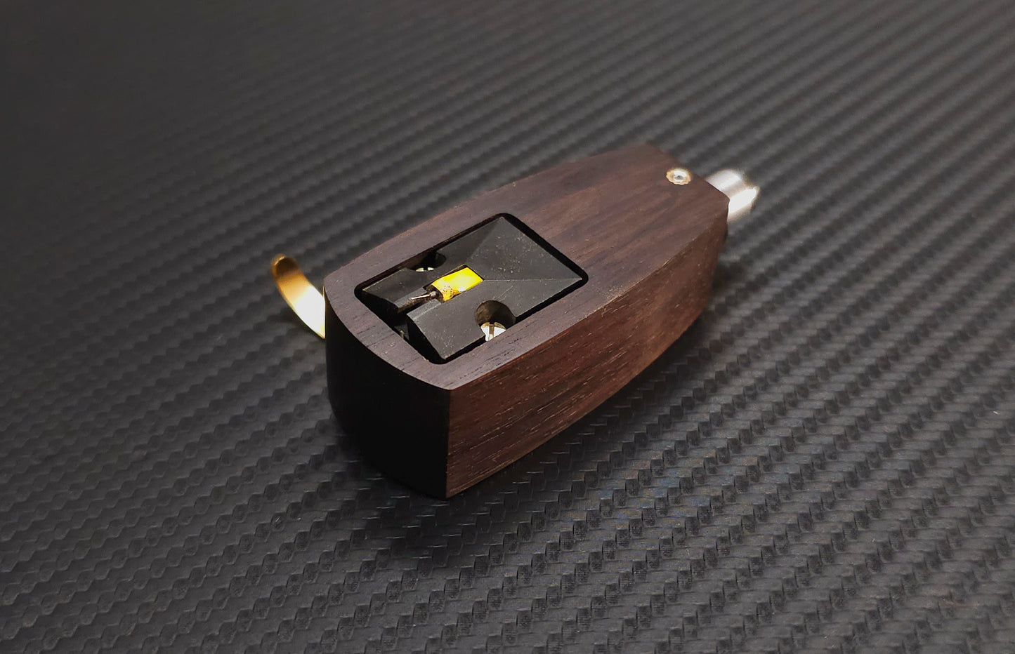 Custom-Made Rosewood Headshell for Denon DL103 Series with SME Connector Type and Azimuth Adjustment