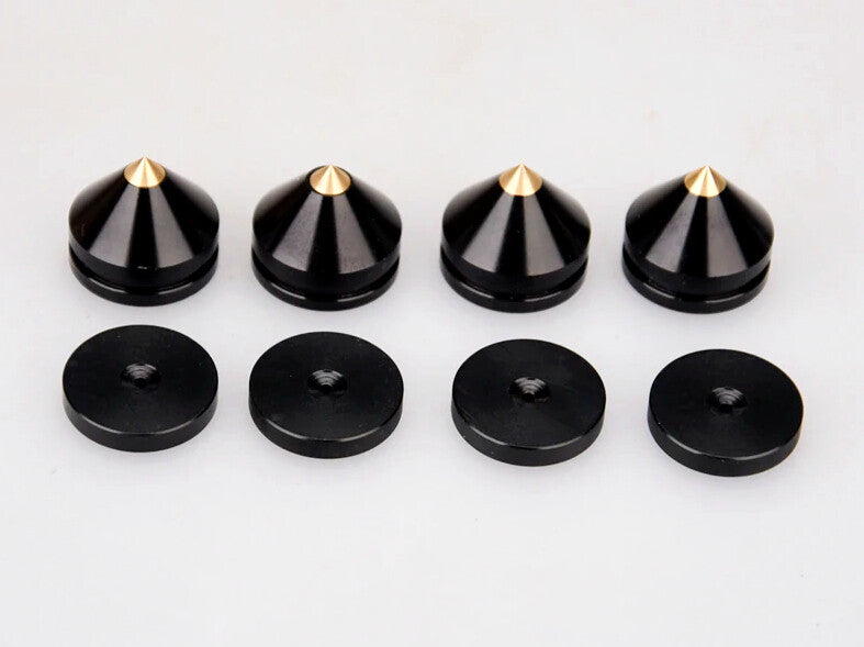 4x High Quality Improved / Absorber / Spikes / Isolierung for Thorens turntable 1