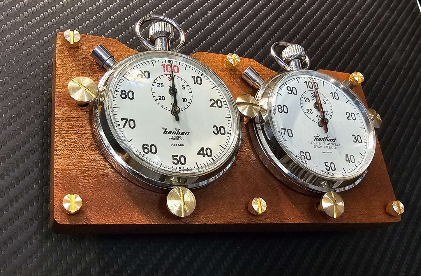Custom-Made Mahagoni Wood Board Dashboard Cockpit für Hanhart Stoppuhr Classic1