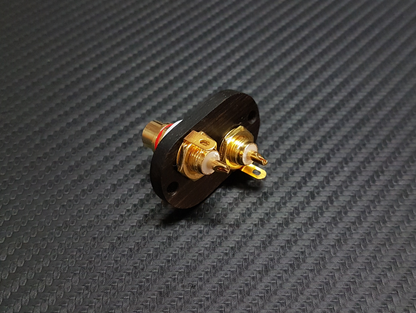SME 3009 3012 Tonearm Upgrade Kit RCA Connector Cinch Gold Plated - Ebony Wood1