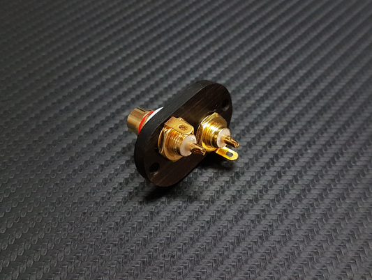 SME 3009 3012 Tonearm Upgrade Kit RCA Connector Cinch Gold Plated - Ebony Wood1
