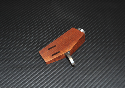 Custom-Made Headshell for Lenco L75 made of Mahogani Wood / Spacer / Wires1