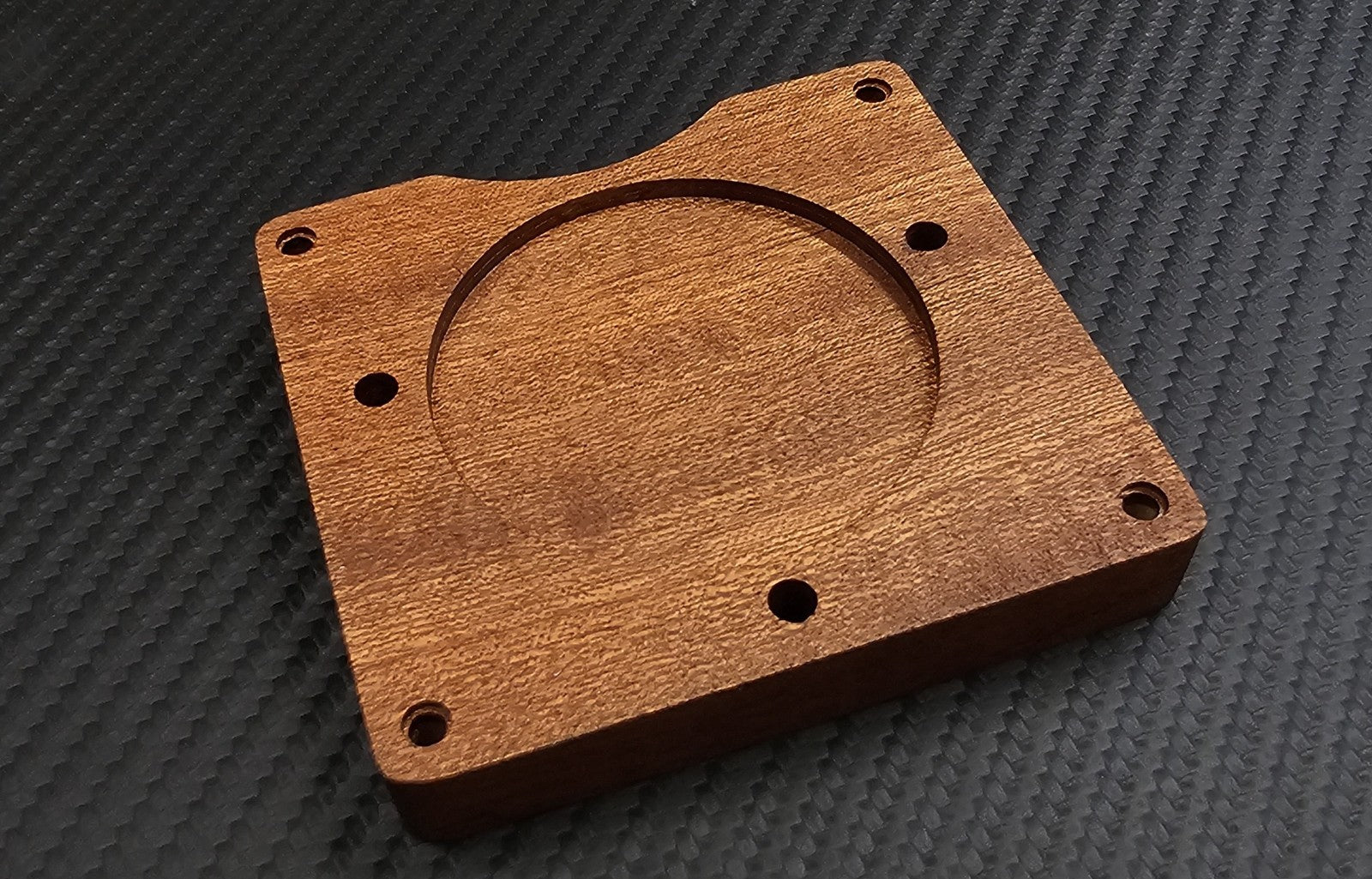 Custom-Made Mahagoni Wood Board Dashboard Cockpit with Hanhart Stoppuhr Rallye2