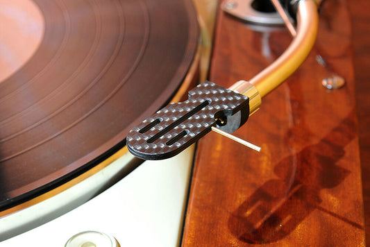 Exclusive Custom-Made Headshell made of Real Racing Carbon Gold Plated Pins SME0
