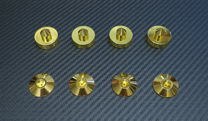 4x Spikes + 4x Pads / Isolierung for Plattenspieler / Lautsprecher / Boxen / NEW3
