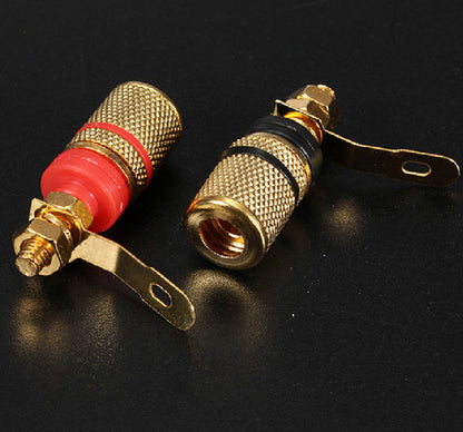 2x High End Lautsprecher Terminal Buchse 24K vergoldet Polklemme Bannanenbuchse1