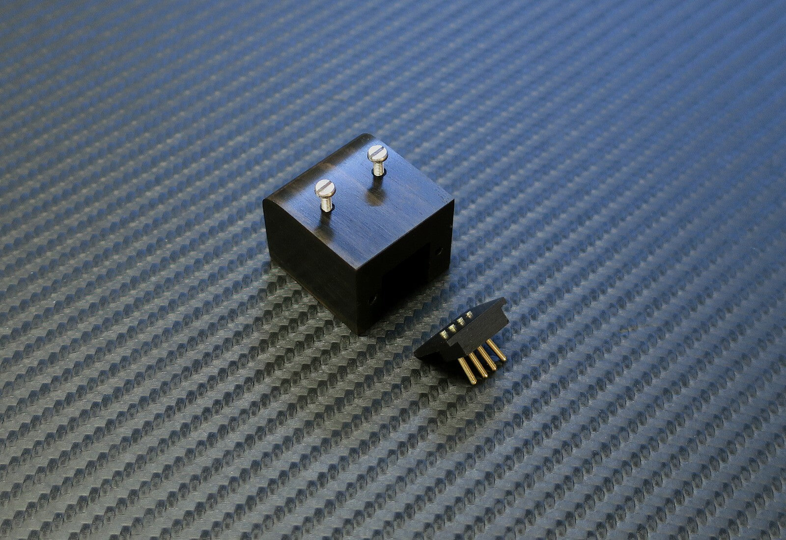 Umbausatz für DECCA FFSS MK II - Ebony Wood body + Fixing Screws + Connector2