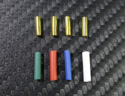24K Gold Plated Sn-P Bronze Cartridge Connector Clips & Tubes For Pins New0