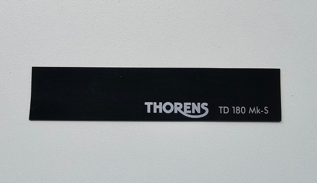 Thorens TD 180 Mk-S Decal Badge Sticker Label 2 Stück Original / Genuine parts0