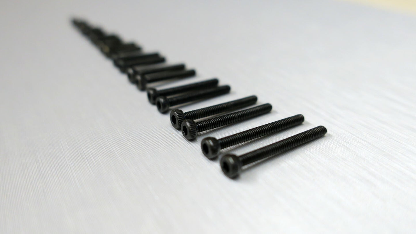 Schwarze Phono Schrauben Set M2 for Hex Key für Thorens TP Headshells0