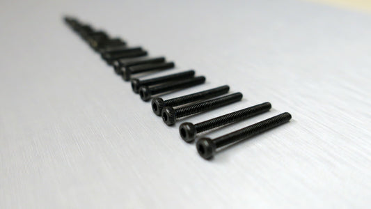 Schwarze Phono Schrauben Set M2 for Hex Key für Thorens TP Headshells0