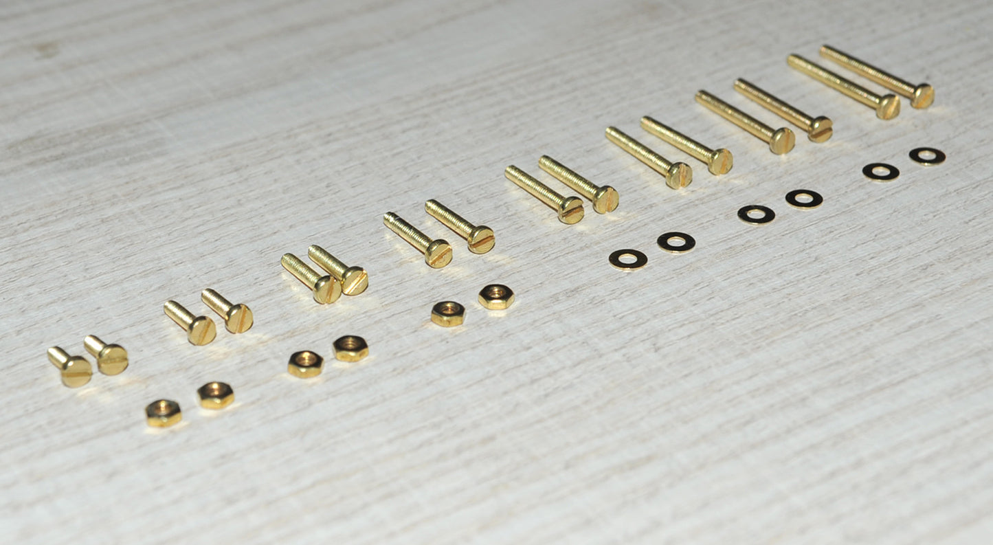 Phono Screws Set Brass M2 For Headshell/Pickup/Turntable0