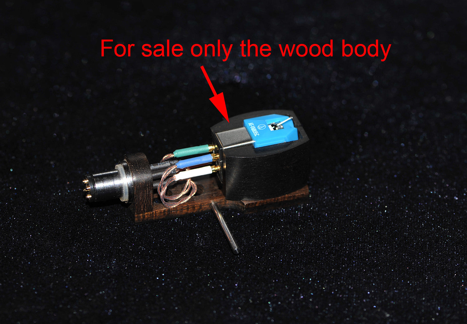 Exclusive Ebony Wood Body for AudioTechnica AT-VM95 Series Cartridge New1