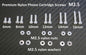 Premium NYLON Phono Cartridge Screw Set M2.5 Schrauben NON-Magnetic - NEW -0