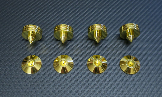 4x Spikes + 4x Pads / Isolierung for Plattenspieler / Lautsprecher / Boxen / NEW0