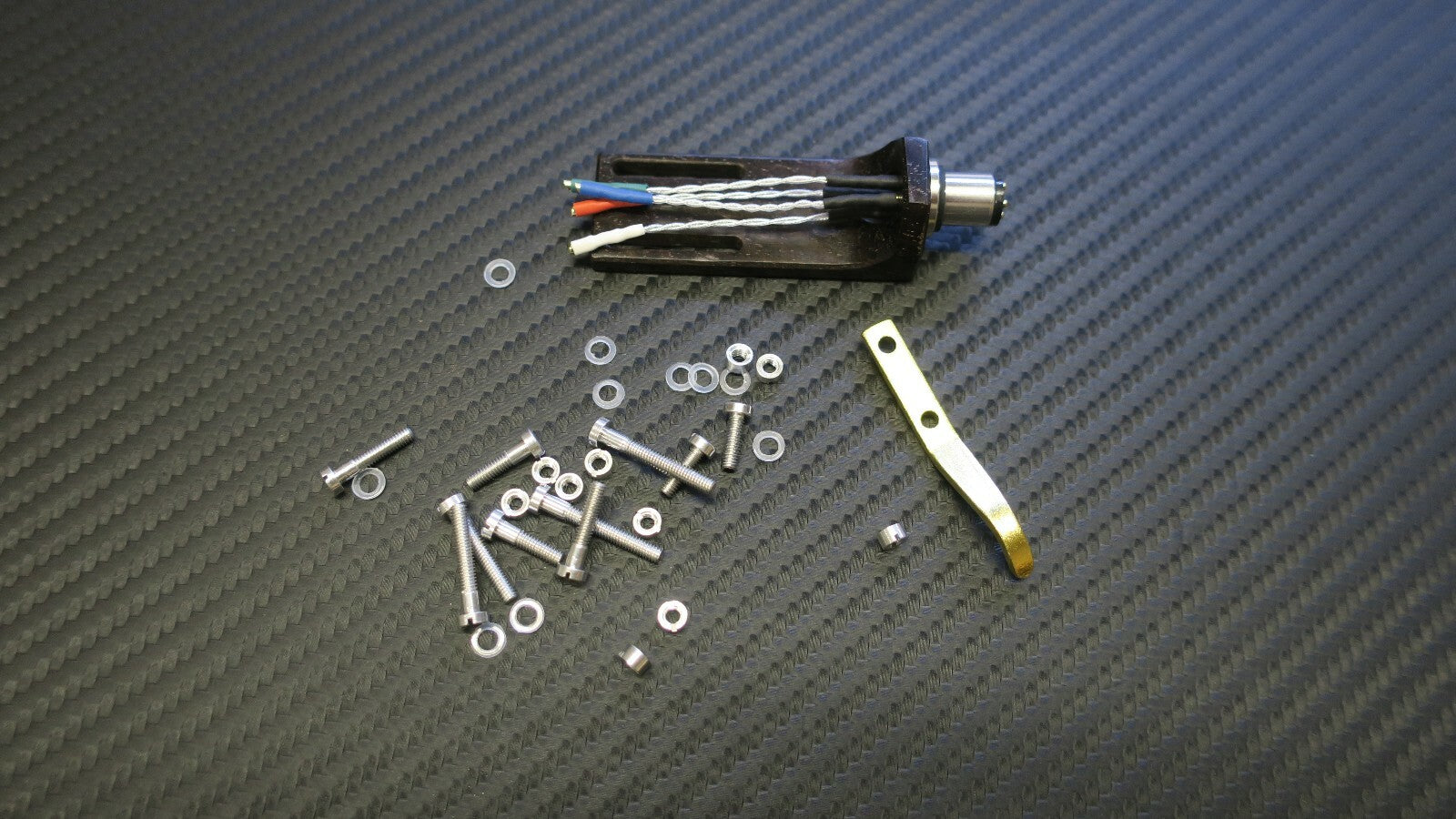 Hi-End Headshell Sme Type Made Of Ebony Wood +5N Silver Cable + Screws Set0