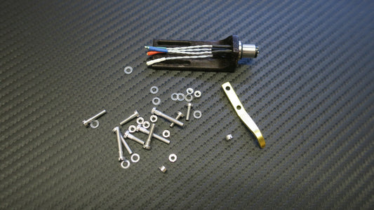 Hi-End Headshell Sme Type Made Of Ebony Wood +5N Silver Cable + Screws Set0