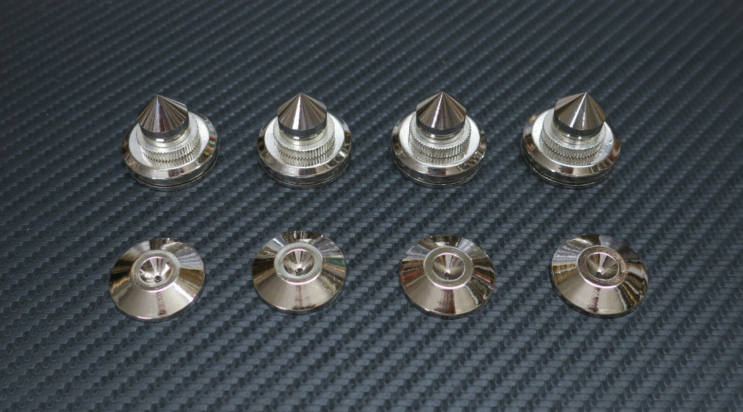 4x Spikes + 4x Pads / Isolierung for Plattenspieler / Lautsprecher / Boxen / NEW1