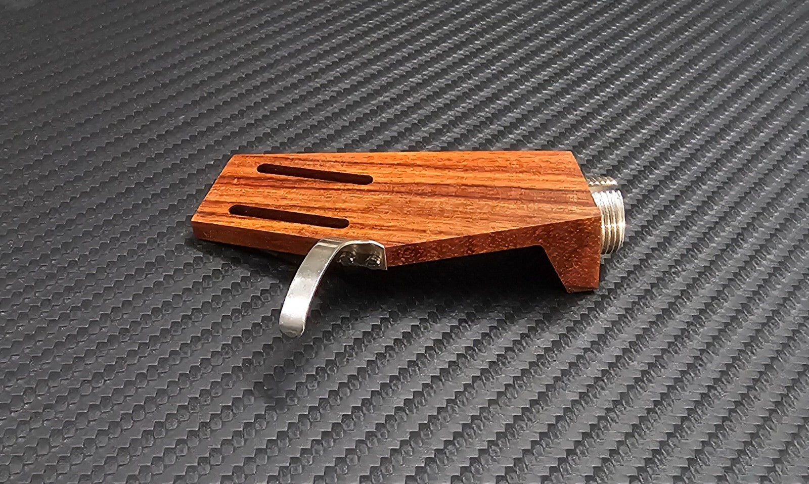 Custom-Made Headshell for Lenco L75 made of Rosewood by Stanley-Engineering0