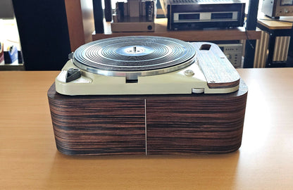 Thorens TD124 Zarge / Plinth made of High Fidelity MDF Makassar Ebony Veneer2