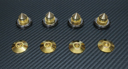 4x Spikes + 4x Pads / Isolierung for Plattenspieler / Lautsprecher / Boxen - NEW1
