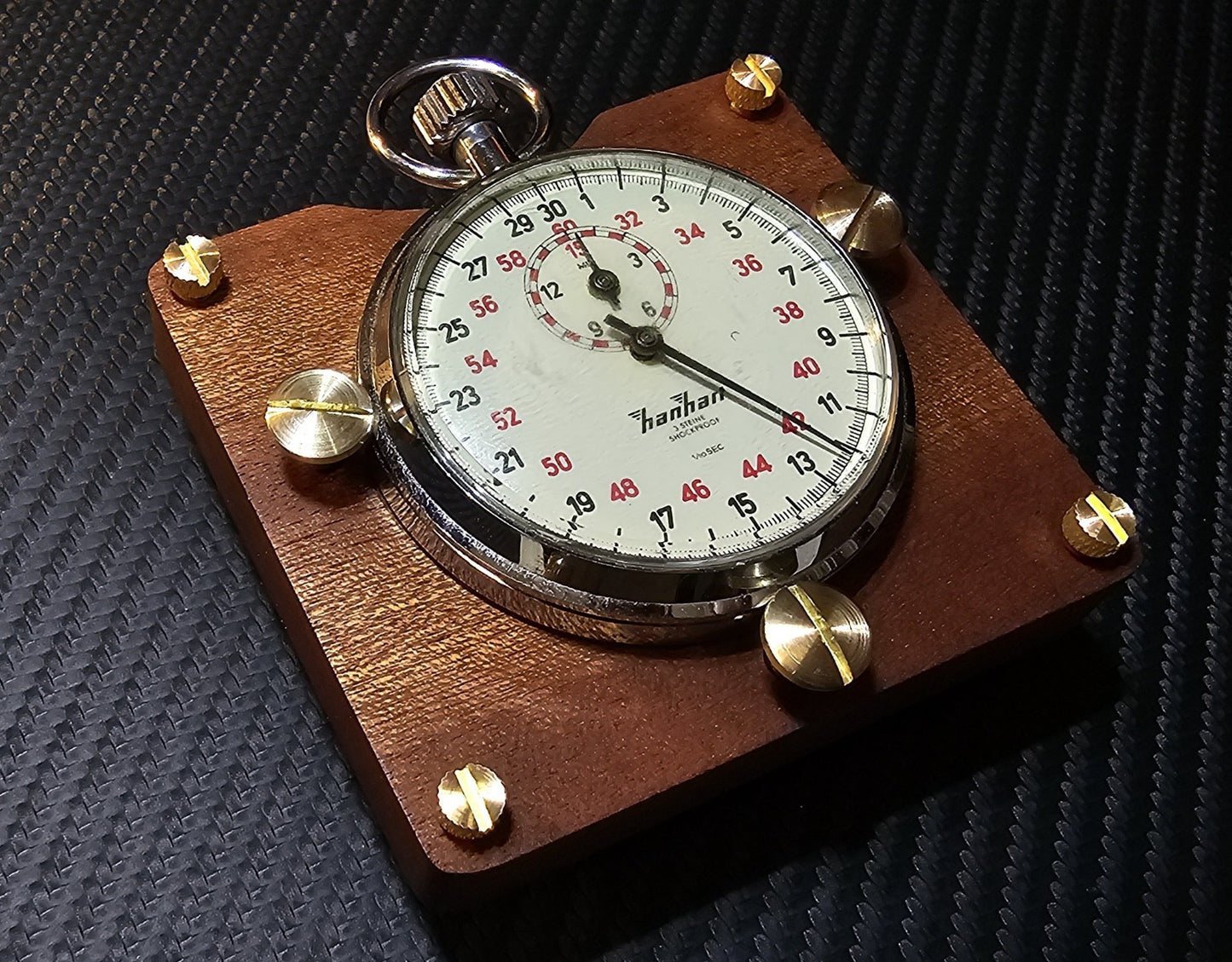 Custom-Made Mahagoni Wood Board Dashboard Cockpit für Hanhart Stoppuhr Rallye0