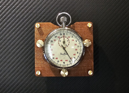 Custom-Made Mahagoni Wood Board Dashboard Cockpit für Hanhart Stoppuhr Rallye1