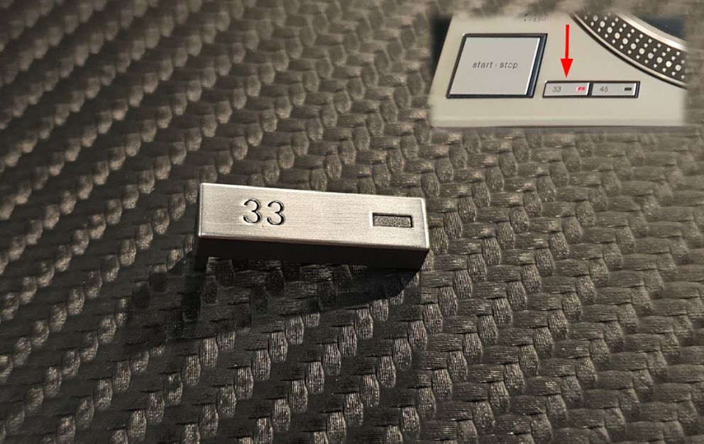 33 rpm Button for Technics SL1200 SL1210 or Audio-Technica AT-PL1200