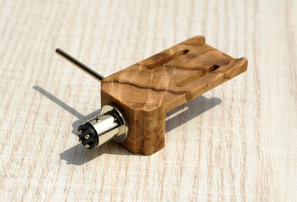 Custom-Made Headshell with SME Connector Type ITALIAN OLIVE WOOD for SME SHURE0