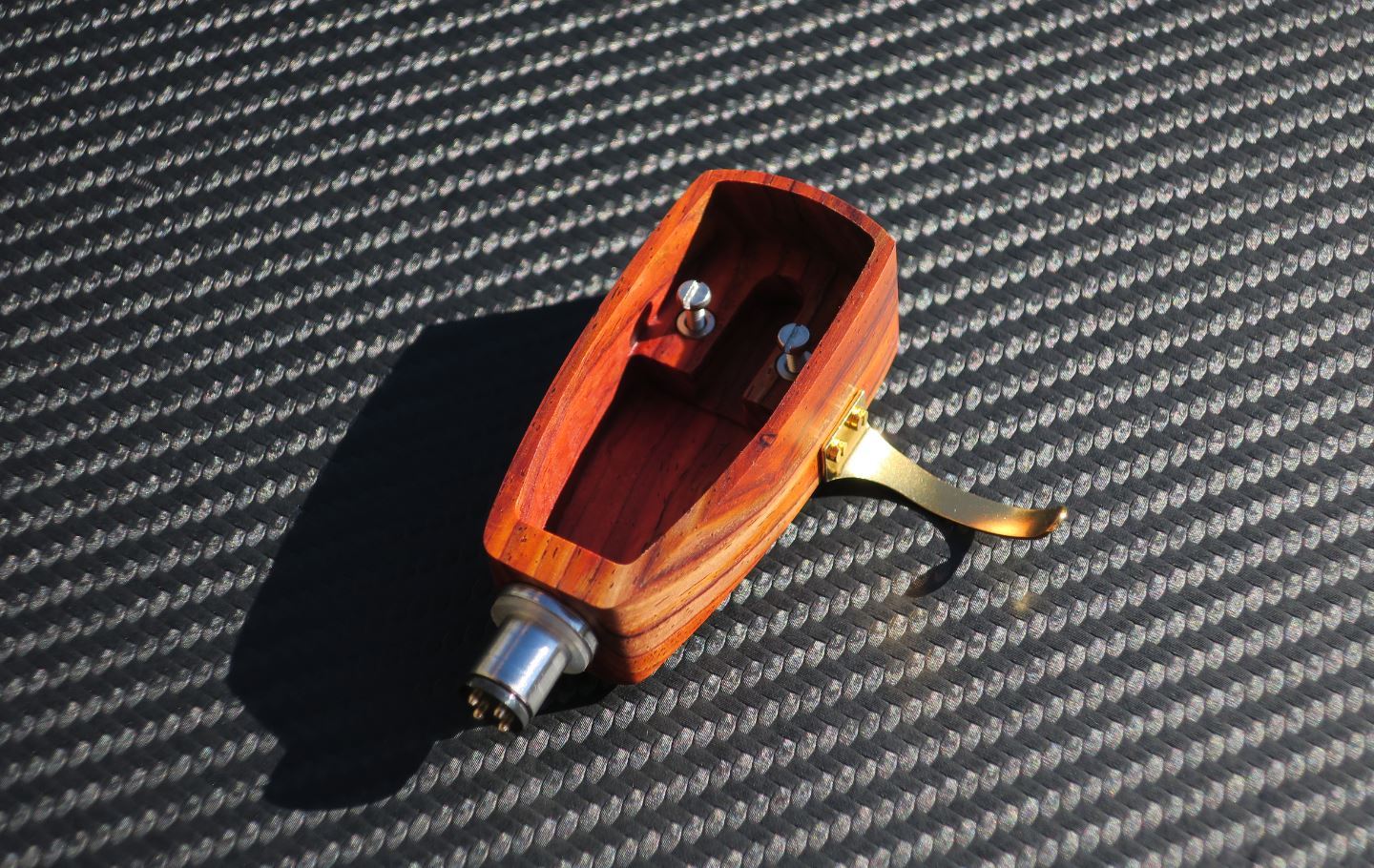 Custom-Made Wood Headshell for Ortofon SPU GT Royal N cartridges - Cocobolo Wood4