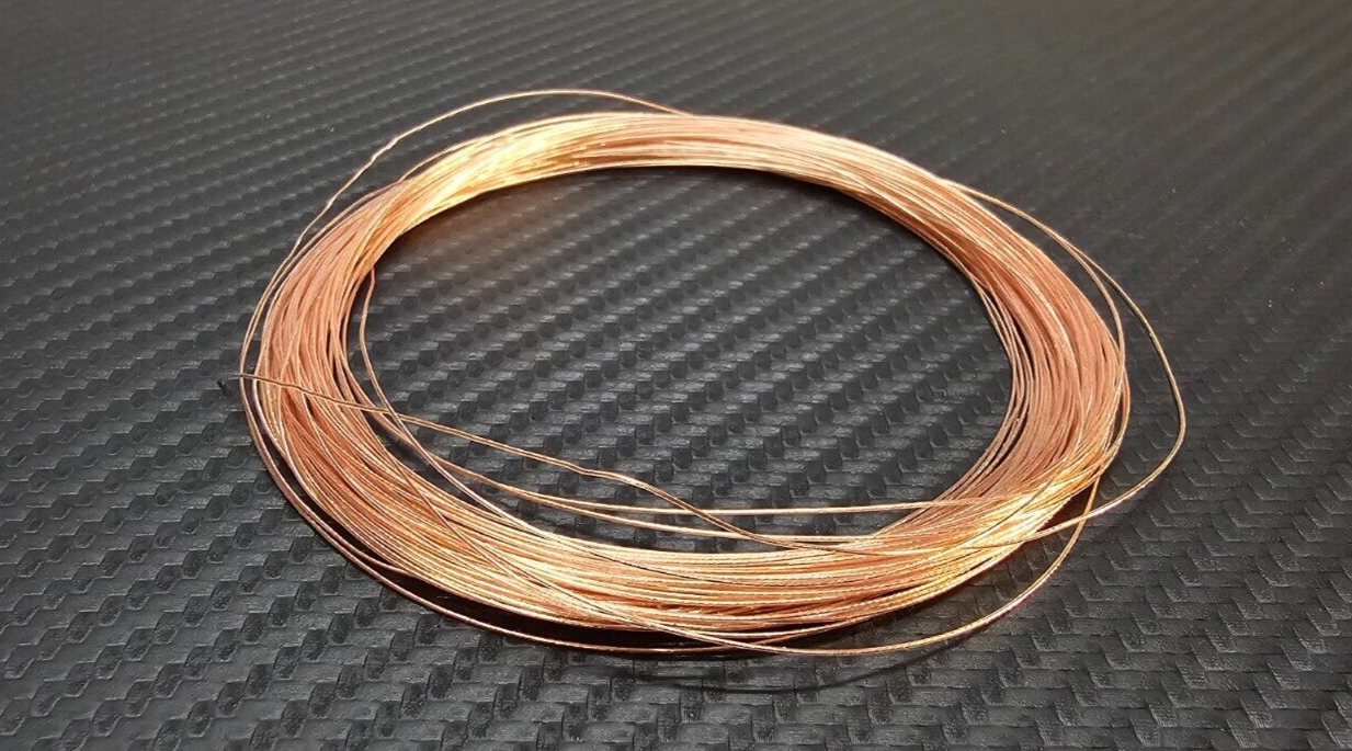 100cm Acrolink 7N PERFECT CRYSTAL OCC (PCOCC) Ø0,40mm Wire Litz Tonearm Rewire -1