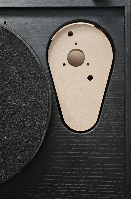 Custom-Made Armboard Blank for Systemdek IIX Turntable for Rega 3 point fixing0