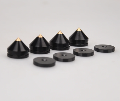 4x High Quality Improved / Absorber / Spikes / Isolierung for Thorens turntable 0