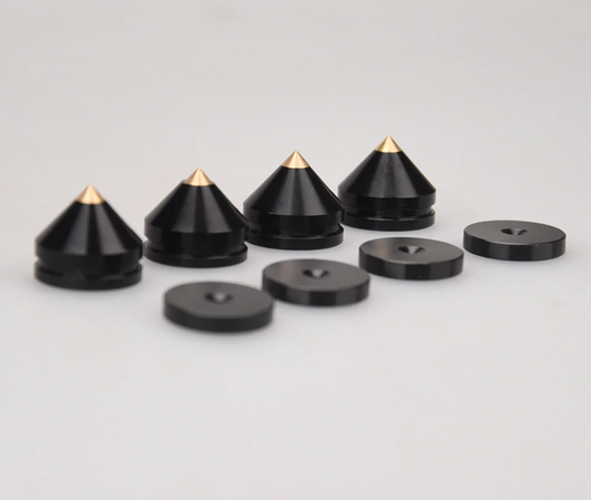 4x High Quality Improved / Absorber / Spikes / Isolierung for Thorens turntable 0
