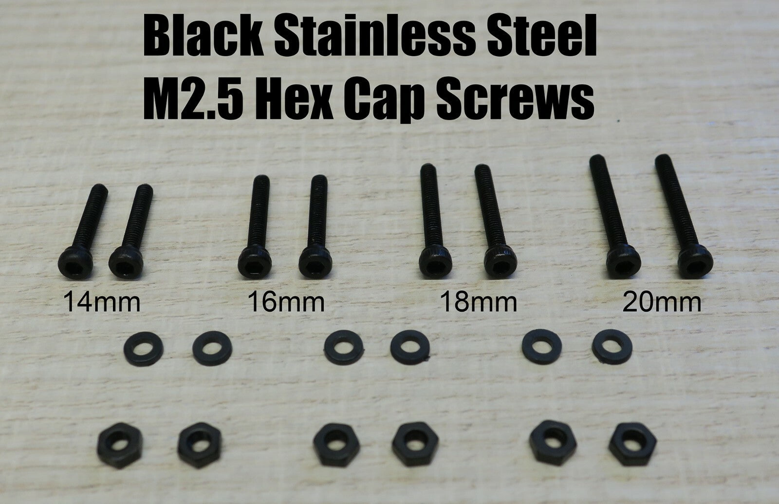 Schwarze Phono Schrauben Kit M2.5 Hex Key for Cartridge / Headshell -NEW-0