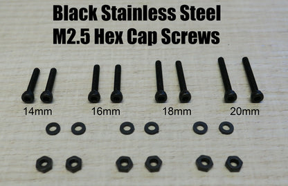 Schwarze Phono Schrauben Kit M2.5 Hex Key for Cartridge / Headshell -NEW-0