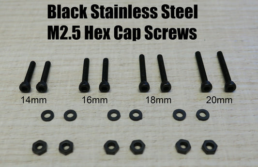 Schwarze Phono Schrauben Kit M2.5 Hex Key for Cartridge / Headshell -NEW-0