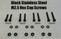 Schwarze Phono Schrauben Kit M2.5 Hex Key for Cartridge / Headshell -NEW-0