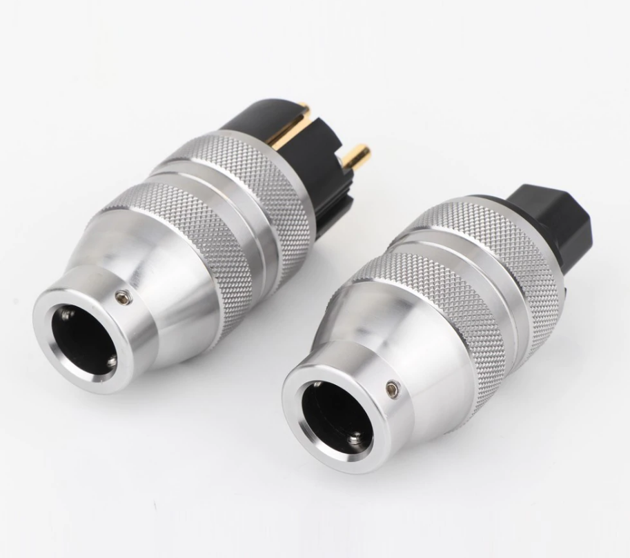 High End Reference Gold Plated Schuko Eu Power Plug Connector + IEC Female Plug4