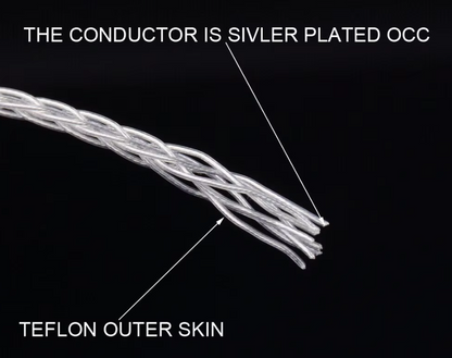 100cm Stanley-Engineering Hi-End Kopfhörer Kabel Wire PTFE OCC Silber Draht 6N1