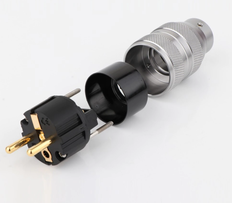 High End Reference Gold Plated Schuko Eu Power Plug Connector + IEC Female Plug5