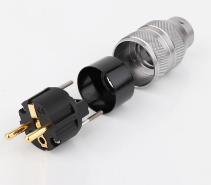 High End Reference Gold Plated Schuko Eu Power Plug Connector + IEC Female Plug5