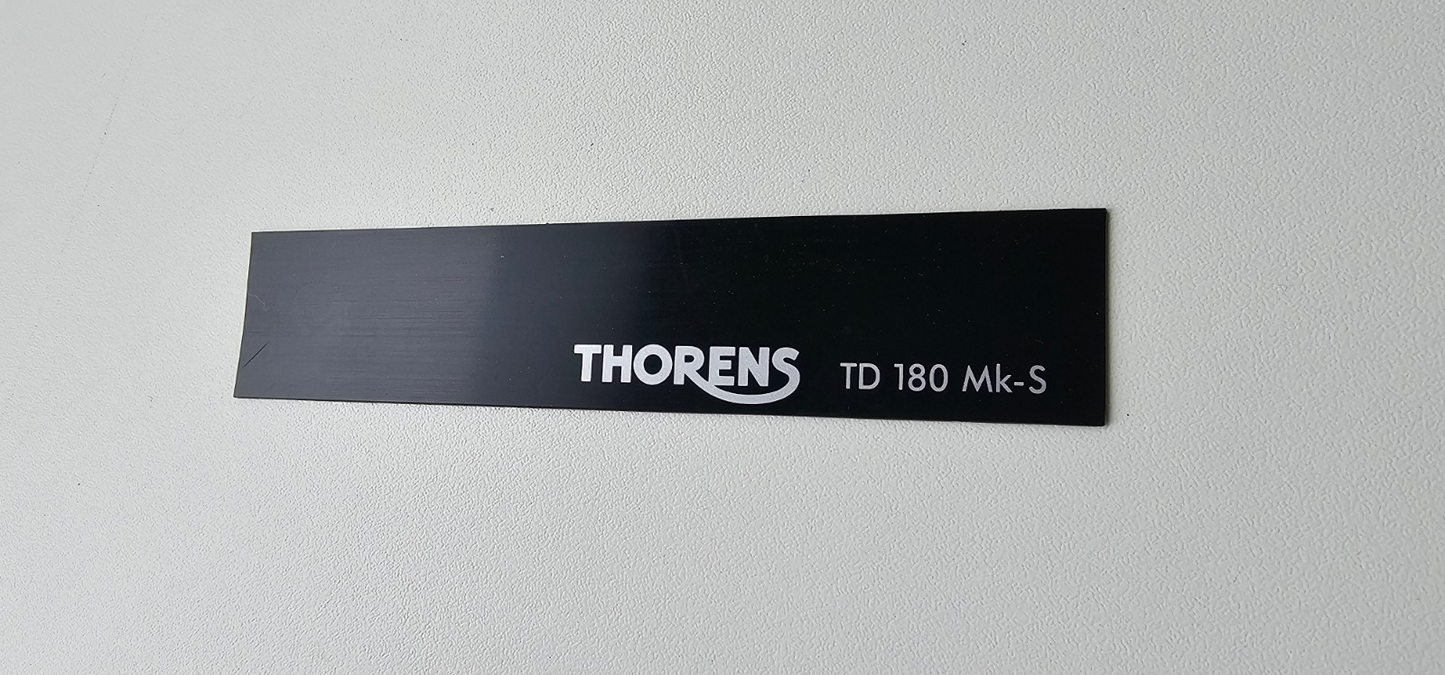 Thorens TD 180 Mk-S Decal Badge Sticker Label 2 Stück Original / Genuine parts1