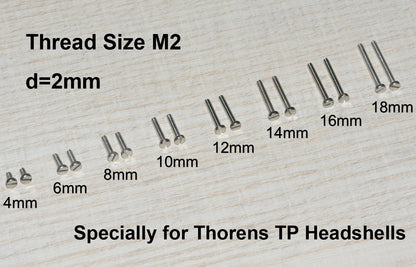 Fixing Screw Kit M2 Stainless Steel/Cartridge/Mounting For Thorens TP-600
