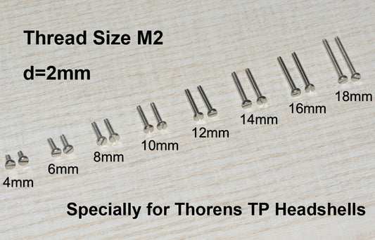 Fixing Screw Kit M2 Stainless Steel/Cartridge/Mounting For Thorens TP-600