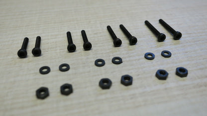 Black Phono Screw Kit M2.5 Hex Cap Stainless Steel for Cartridge Headshell 14-201